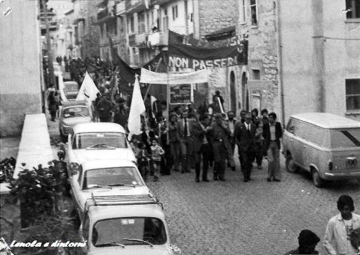 manifestazione contro il fascismo lenola, lenola anni 70 fascismo