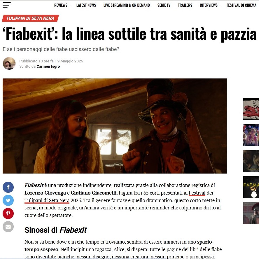 Fiabexit, recensione Taxidrivers, Carmen Isgro, Ermete Labbadia, Inventa un Film, Lenola