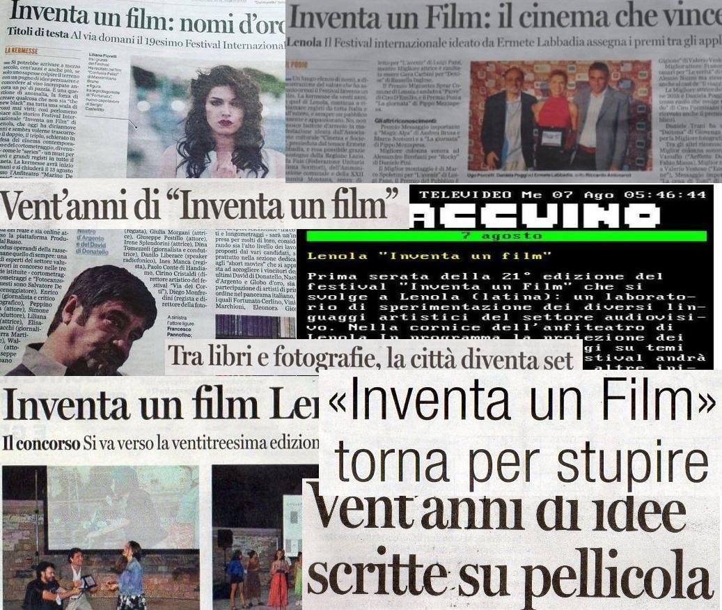 Rassegna stampa festival Inventa un Film, radio, Rassegna stampa Lenola, giornali, articoli, web 