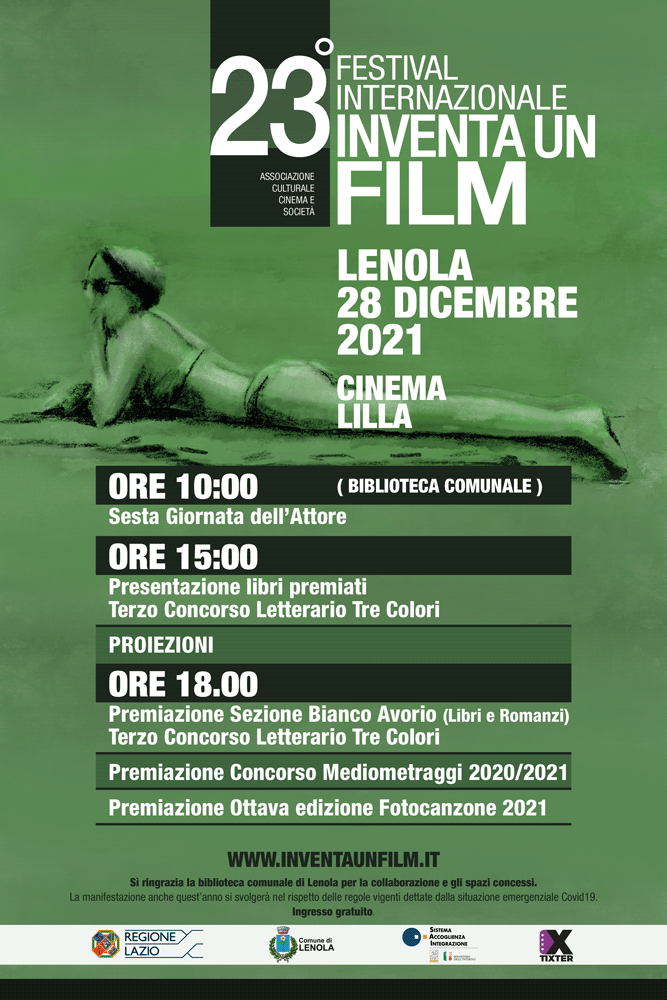 Giornata invernale Inventa un Film 2021, Premiazione Libri 2021, Premiazione Fotocanzone 2021, Premiazione Mediometraggi 2021, Giornata dell'Attore 2021