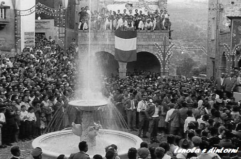 acqua potabile lenola, 28 luglio 1957, piazza cavour lenola